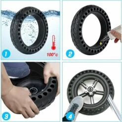 Pneumatico Solido Per Xiaomi M365/M365 Pro, Ruota Con Fossette Dure, Antiscivolo, Resistente Alle Forature, Pneumatici Di Ricambio Anteriori/posteriori Solidi Da 8,5 Pollici Con 1 Piede Di Porco In Le -Offerta economica Michelin 74762628 4