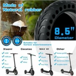 Pneumatico Solido Per Xiaomi M365/M365 Pro, Ruota Con Fossette Dure, Antiscivolo, Resistente Alle Forature, Pneumatici Di Ricambio Anteriori/posteriori Solidi Da 8,5 Pollici Con 1 Piede Di Porco In Le -Offerta economica Michelin 74762628 5 1