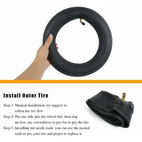 Camere D'aria 10 X 2125 (10 Pollici), Doppio Spessore, Valvola Rinforzata, Pneumatico Anti-pitting Anteriore/posteriore Scooter Elettrico 5 Camere D'aria 10 X 2125 (10 Pollici), Doppio Spessore, Valvola Rinforzata, Pneumatico Anti-pitting Anteriore/posteriore Scooter Elettrico - immagine 3