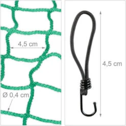 Relaxdays Rete Di Copertura Per Rimorchio, 1,5 X 2,2 M, 6 Ganci, Segni Per Gli Angoli, Corda In Gomma Elastica, Verde 11 Relaxdays Rete Di Copertura Per Rimorchio, 1,5 X 2,2 M, 6 Ganci, Segni Per Gli Angoli, Corda In Gomma Elastica, Verde -Offerta economica Michelin 76514492 5