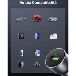 Presa USB Accendisigari Auto 12/24V Adattatore Caricabatteria 3A LD-950 -Offerta economica Michelin 80250513 3