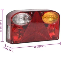 Luci Per Rimorchio 2 Pz Rosso 23x6x13 Cm 12V Lampadina Classica VidaXL -Offerta economica Michelin 81367759 3