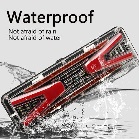 2pcs 24V Dinamico LED Auto Camion Che Scorre Fanale Posteriore Fanale Posteriore Indicatore Di Direzione Freno Lampada Di Retromarcia Per Rimorchio Camion Autobus Camper (24V) 6 2pcs 24V Dinamico LED Auto Camion Che Scorre Fanale Posteriore Fanale Posteriore Indicatore Di Direzione Freno Lampada Di Retromarcia Per Rimorchio Camion Autobus Camper (24V) - immagine 4