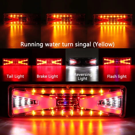 2pcs 24V Dinamico LED Auto Camion Che Scorre Fanale Posteriore Fanale Posteriore Indicatore Di Direzione Freno Lampada Di Retromarcia Per Rimorchio Camion Autobus Camper (24V) 7 2pcs 24V Dinamico LED Auto Camion Che Scorre Fanale Posteriore Fanale Posteriore Indicatore Di Direzione Freno Lampada Di Retromarcia Per Rimorchio Camion Autobus Camper (24V) - immagine 5