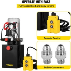 VEVOR Pompa Idraulica Hydraulic Pump 12V DC Doppia Azione Con Serbatoio DeAcciaio Per Elevatore (4L) -Offerta economica Michelin 82818715 4