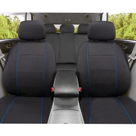 Coprisedili Auto Universali Nero Anteriore Posteriore Protezione Sedile CA-03714 6 Coprisedili Auto Universali Nero Anteriore Posteriore Protezione Sedile CA-03714 - immagine 4