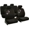 Set Coprisedili Auto Nero Con Fiori Anteriore Posteriore Protezione Sedile 03715 -Offerta economica Michelin 83938178 1