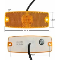 GTA Piece 12V/24V Luci Di Posizione A LED Ambra Con Riflettore Luci Di Posizione Laterali Per Rimorchio, Camion, Roulotte, Camper (giallo/giallo) 8 GTA Piece 12V/24V Luci Di Posizione A LED Ambra Con Riflettore Luci Di Posizione Laterali Per Rimorchio, Camion, Roulotte, Camper (giallo/giallo) -Offerta economica Michelin 85316005 3