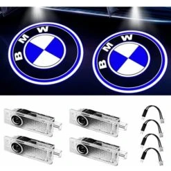 (Confezione Da 4) Luci Per Portiera Dell'auto Logo Proiettore Luci Di Benvenuto Compatibili Con Gli Accessori BMW Serie 1/3/4/5/6/7/M/X/Z/GT