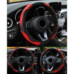 Coprivolante Universale Per Auto In Pelle Microfibra Antiscivolo Senza Anello Interno (rosso) -Offerta economica Michelin 85913529 4