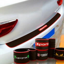 GTA 90 Cm Universale Auto Bagagliaio Battitacco Protezione Striscia Di Gomma Adesivo Paraurti Posteriore Auto Barra Di Protezione Antigraffio, Stile 2 -Offerta economica Michelin 86185494 4