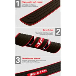 GTA 90 Cm Universale Auto Bagagliaio Battitacco Protezione Striscia Di Gomma Adesivo Paraurti Posteriore Auto Barra Di Protezione Antigraffio, Stile 2 -Offerta economica Michelin 86185494 5 1