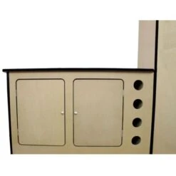 MonsterShop - Cucina Da Camper In Legno MDF Spessore 18mm Con 3 Armadietti E Spazi Portavino 202cm X 42cm X 124cm -Offerta economica Michelin 87502918 3