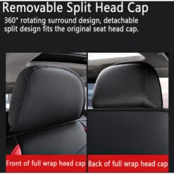 Coprisedile Universale Per Auto Cuscino Per Sedile In Pelle PU A 5 Posti Nero -Offerta economica Michelin 88716312 3