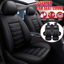 Coprisedile Universale Per Auto Cuscino Per Sedile In Pelle PU A 5 Posti Nero -Offerta economica Michelin 88716312 5