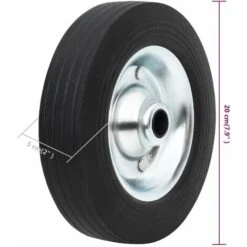 Ruota Per Ruotino Ø20x5 Cm Gomma Massello E Acciaio VidaXL -Offerta economica Michelin 90873344 3