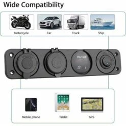 Pannello Interruttori Marini 4 In 1, Doppia Presa USB 12V 4.2A, Caricabatterie, Presa E Voltmetro LED E Accendisigari -Offerta economica Michelin 92047653 5