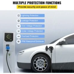 VEVOR Cavo Di Ricarica EV Tipo 2, 32 A 7,4 KW Caricatore Tipo 2 EV Portatile Per Auto Elettrica Spina CEE Per I Veicoli Elettrici Europei E I Veicoli Ibridi Plug-in Conformi Allo Standard IEC 62196-2. -Offerta economica Michelin 93341260 5