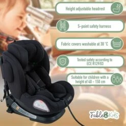 FableKids Seggiolino Auto Per Bambini Ruotabile A 360° Isofix 0-36 Kg -Offerta economica Michelin 94984027 3