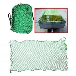 Trade Shop - Rete Elastica Verde Auto 1.5x2.2m Per Rimorchi Portapacchi Cinghia Espansibile Trasporto