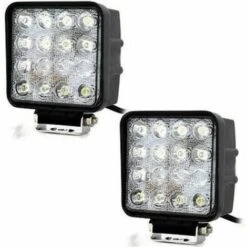 Trade Shop - Coppia Fari Supplementari Profondità Auto Fuoristrada Suv 16 Led 6000k Ip68