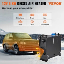 VEVOR Riscaldatore Ad Aria Diesel 12V, Riscaldatore Di Parcheggio, Riscaldatore Per Camion Auto Barca 8KW Monoforo Interruttore, Colore Nero, Riscaldamento Da Parcheggio, Air Heater Diesel 12V 8KW -Offerta economica Michelin 95121751 3