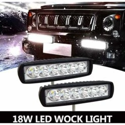 Faretto Da Lavoro A LED Barra LED 12V 18W 15cm Faretto LED Per Auto Impermeabile IP67 Faretto Fendinebbia Luci Da Lavoro A LED Per 4x4 Motocicletta Camion Trattore SUV Barca -Offerta economica Michelin 95468071 5
