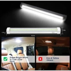 12V-80V 108 Striscia LED SMD Plafoniera Auto Per Camper Camper Bus Caravan Cucina Bagno Bianco Striscia Illuminazione Interna Con Interruttore On/Off (4 PCS) -Offerta economica Michelin 95468709 5