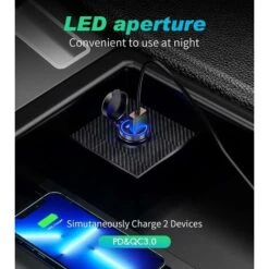 Caricabatteria USB C Per Sigari 60W/5A Caricabatteria Per Auto QC3.0 E PD Tipo C Adattatore USB Per Accendisigari Veloce A Doppia Porta Per IPhone 13/12 Pro/, Galaxy S21/20, Huawei IPad -Offerta economica Michelin 95526147 3