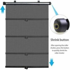 Tendine Parasole Retrattili Con 6 Ventose E Visiera Parasole Regolabile Per Auto (nero) Confezione Da 2 Per Finestrino Auto Da 15,7 X 17,7 Pollici -Offerta economica Michelin 95762536 3