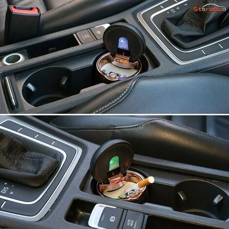 Estendere Posacenere Auto Con Luce Luminosa Colorata A LED E Coperchio, Rimovibile E Portatile 4 Estendere Posacenere Auto Con Luce Luminosa Colorata A LED E Coperchio, Rimovibile E Portatile - immagine 2