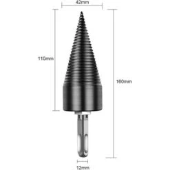 Punta Da Trapano Per Spaccalegna Punta Da Trapano Per Spaccalegna Per Legna Da Ardere Cacciavite A Cono Per Trapano Per Impieghi Gravosi 42 Mm Con Gambo Quadrato Rimovibile -Offerta economica Michelin 96716425 4
