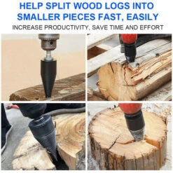 Punta Da Trapano Per Spaccalegna Punta Da Trapano Per Spaccalegna Per Legna Da Ardere Cacciavite A Cono Per Trapano Per Impieghi Gravosi 42 Mm Con Gambo Quadrato Rimovibile -Offerta economica Michelin 96716425 5