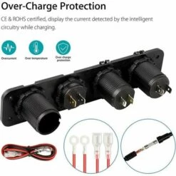 Pannello Interruttori Marini 4 In 1, Presa Di Corrente Per Caricabatterie Con Doppia Presa USB 12V 4.2A E Voltmetro LED E Accendisigari -Offerta economica Michelin 97874577 4
