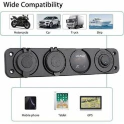 Pannello Interruttori Marini 4 In 1, Presa Di Corrente Per Caricabatterie Con Doppia Presa USB 12V 4.2A E Voltmetro LED E Accendisigari -Offerta economica Michelin 97874577 5