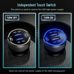 Caricabatteria Da Auto Caricabatteria Da Auto Tachigrafo Da Auto Alimentatore Diaframma Luce Dual Usbqc3.0 Ricarica Rapida Nero -Offerta economica Michelin 97874738 3