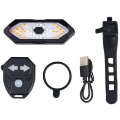 Indicatore Di Direzione E Luce Posteriore Per Bici Con Effetti Sonori, Telecomando Wireless, 5 Diverse Modalità Di Illuminazione, Ricaricabile, Facile Da Installare, Sii Visibile E Indica La Tua Direz -Offerta economica Michelin 97875489 2