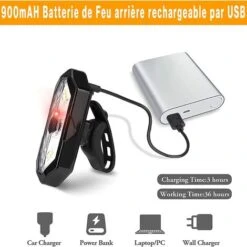 Indicatore Di Direzione E Luce Posteriore Per Bici Con Effetti Sonori, Telecomando Wireless, 5 Diverse Modalità Di Illuminazione, Ricaricabile, Facile Da Installare, Sii Visibile E Indica La Tua Direz -Offerta economica Michelin 97875489 5
