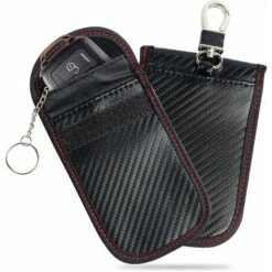 Borsa A Marsupio Faraday Con Blocco Del Segnale, 2 Sacchetti Di Blocco Del Segnale RFID Per Chiavi Dell'auto, Custodia Protettiva Anti RFID In Fibra Di Carbonio, Kueatily
