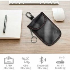 Borsa A Marsupio Faraday Con Blocco Del Segnale, 2 Sacchetti Di Blocco Del Segnale RFID Per Chiavi Dell'auto, Custodia Protettiva Anti RFID In Fibra Di Carbonio, Kueatily -Offerta economica Michelin 98385824 3