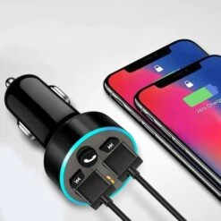 QC3.0 Lettore Mp3 Bluetooth Per Auto Trasmettitore FM Caricatore Mp3 Per Auto Bluetooth Per Caricabatteria Per Auto Multifunzione Per Auto 5.0 Ricarica Rapida Per Auto Dual USB Bluetooth,Nero, Kueatil -Offerta economica Michelin 98387194 3