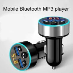 QC3.0 Lettore Mp3 Bluetooth Per Auto Trasmettitore FM Caricatore Mp3 Per Auto Bluetooth Per Caricabatteria Per Auto Multifunzione Per Auto 5.0 Ricarica Rapida Per Auto Dual USB Bluetooth,Nero, Kueatil -Offerta economica Michelin 98387194 4