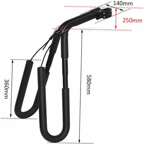 Portabici Da Tavola Da Surf Portabici Da Tavola Da Surf - Nero 4 Portabici Da Tavola Da Surf Portabici Da Tavola Da Surf - Nero - immagine 2