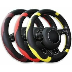 Coprivolante Universale In Vera Pelle Resistente 37-38 Cm / 15 Pollici Coprivolante Antiscivolo Protezione Volante Rossa -Offerta economica Michelin 99413944 4