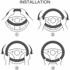 Coprivolante Universale In Vera Pelle Resistente 37-38 Cm / 15 Pollici Coprivolante Antiscivolo Protezione Volante Rossa -Offerta economica Michelin 99413944 5